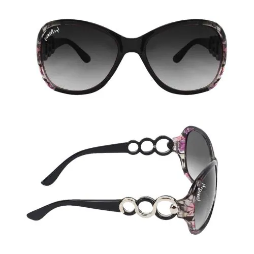 GLAMORSTYL Stylish Cat eye Over size Sunglasses for women( Size Medium) BLACK 169