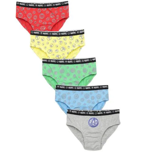 Charm N CherishBoy's Marvel Comics Printed Cotton Briefs - Pack of 5