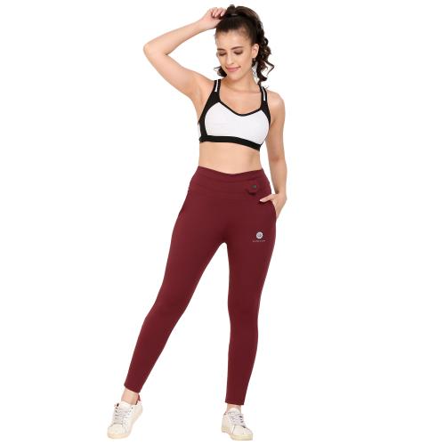 Faricon Maroon Jeggings Tights for Women|Gym|Yoga Workout| Sports Fitness