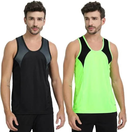 Ftx Men Solid Pack Of 2 Vest (L)