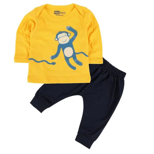 Piku Store Full Sleeves T-shirt & Lower Set For Baby Boy and Baby Girl