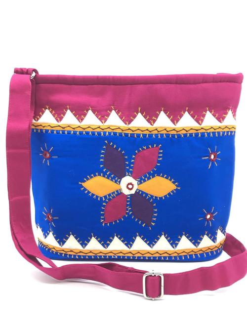 SriAog Handicrafts Women Blue Sling Bag