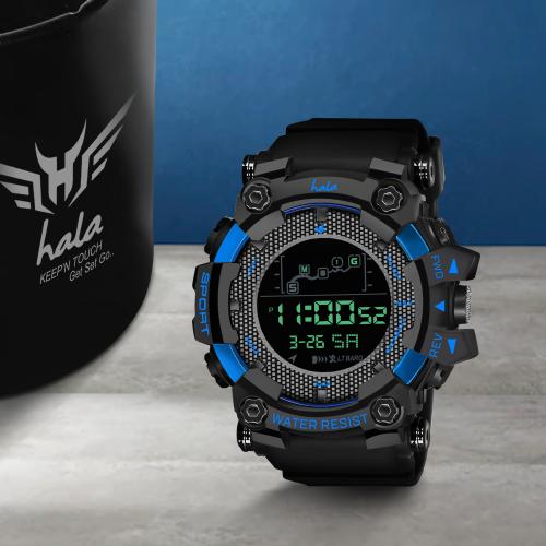 Buy hala HL1811 New Trending Black Strap Blue Dial Round Waterproof