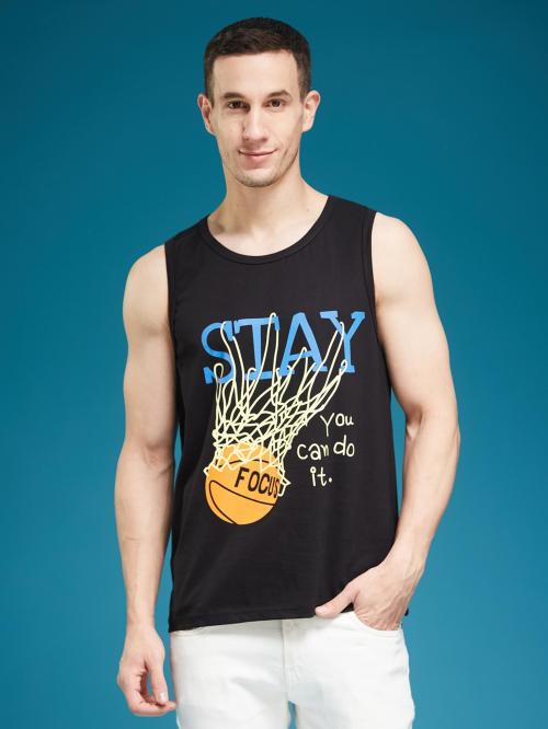 Smartees Men Black Gym Vest