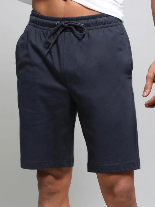 jockey Men Graphite Solid Cotton Shorts