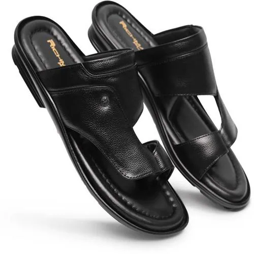 Richman Plus Comfortable Flip Flops For Men (Black)