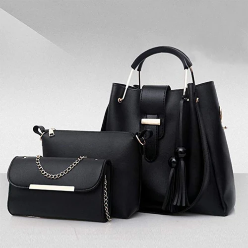 ZAALIQA Pu leather ladies Handbag 10L, Combo of 3 l water resistant