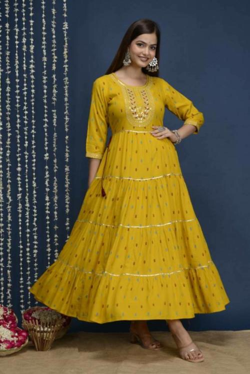 AMRFS ANARKALI EMBRODARY KURTI FOR WOMEN AND GIRLS