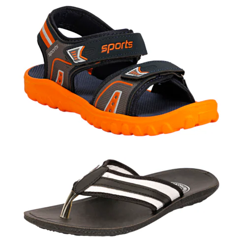 Genial Men's Combo Pack of Sandals & Slippers