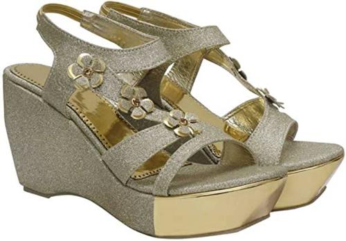 Digni's Stylish Gold Wedges For Women