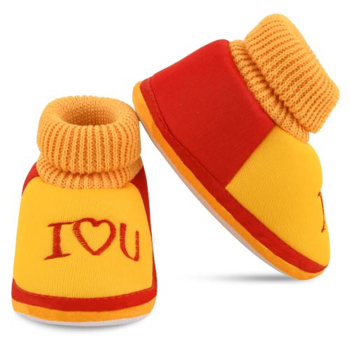 ADORED FASHION Newborn Baby Shoes Booties/Mittens Comfortable Baby Socks Shoes for 3-6 Months Baby Boys/Girls Color-Yellow