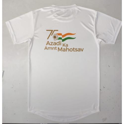Plaer T shirt designed for Azadi Ka Amrit Mahotsav White Color