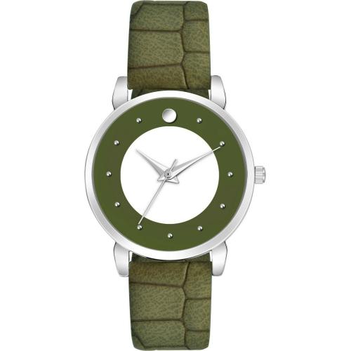 DAINTY Trendy Green Watch Designed Green Mesh Dial Analog Green Dial Green Strap Watch for Girls