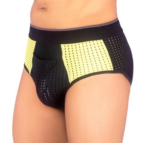 Bruchi Club Men Ice Silk Briefs Mesh Hole Color Block | briefs | menbriefs | menbriefs |thongmen |menthong | menthongsgstringinindia |blackbriefs | babmboobriefs | cottonbriefs