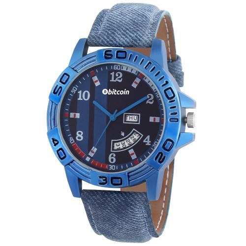 BITCOIN Wrist Watch For Men With Day & Date Indicator