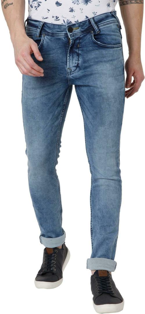 Mufti DENIM DELUXE STRETCH SKINNY FIT MID BLUE JEANS
