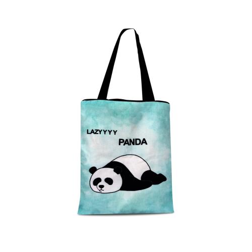 JELLIFY Lazy Panda printed Tote Bag For Boys & Girls Blue Shoulder Bag ( PK-01)