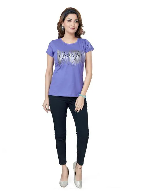 True Spirit Women Dark Purple T Shirt (Xl)