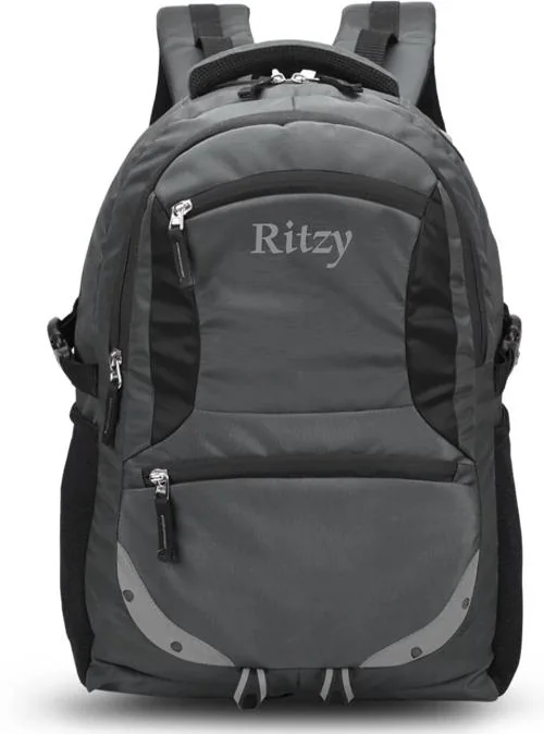 RITZY Large 40 L Laptop Backpack Spacy unisex backpack with rain cover (GREY) 40 L Laptop Backpack (Grey)