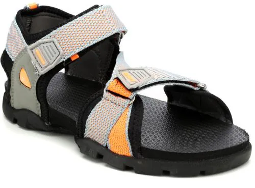 Sparx Men SS-105 Grey Orange Floater Sandals