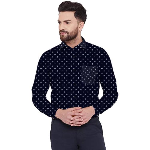 BINAYAK : WE DEAL WITH QUALITY ONLY - Men's Full Sleeve Cotton Casual Shirt - Ideal for Office, Party, and Everyday Wear