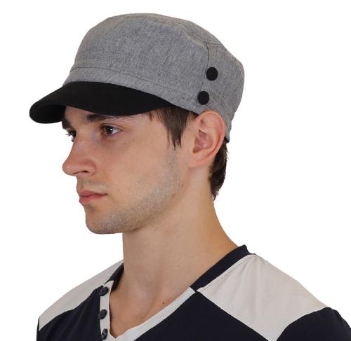 ATABZ cotton stylish Light grey hats and caps for men