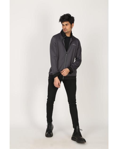 SYCOO FASHIONS Mens Rock GREY Regular Jacket