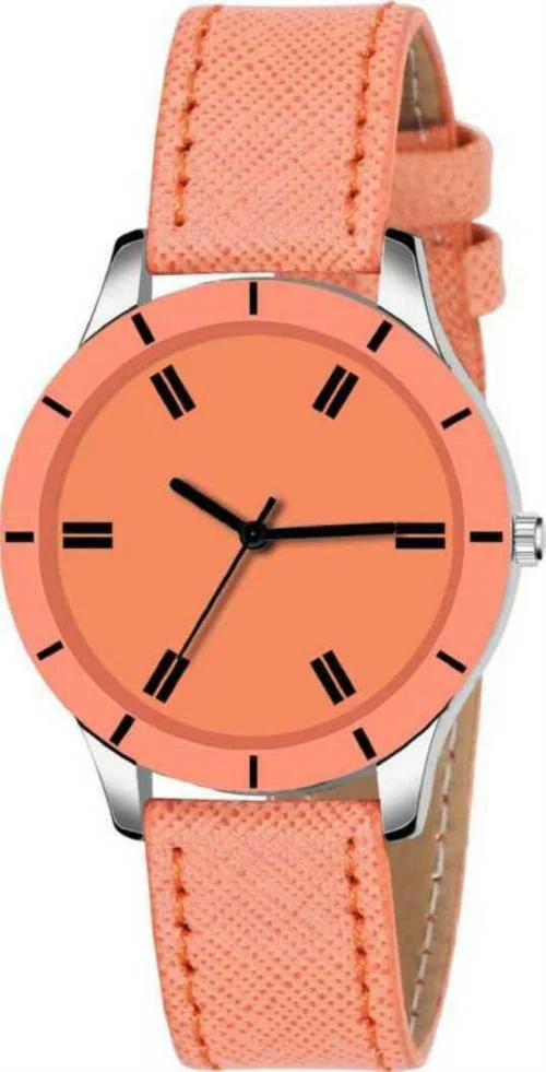 HRV Orange Dial Orange Strap Analog Watch For Women