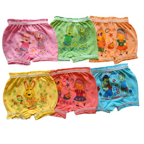 TwoLover, Baby Girl's & Baby Boy's Kids Brief Multicolor Panty Innerwear Bloomers Cotton Printed Comfortable Regular Fit Panties 7 - 8 Years Pack of 6