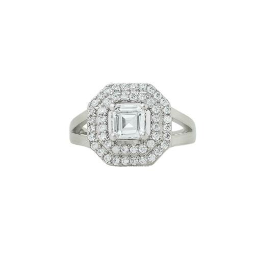 CIYASHINES Elegant Floral Sterling Silver Ring Design 247(Size 12)