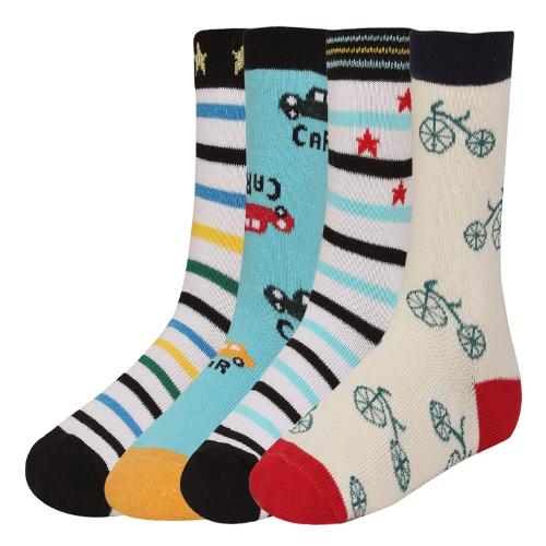 CREATURE Girls And Boys Printed Multicolored Cotton Socks CRE-KIDS-P4-112