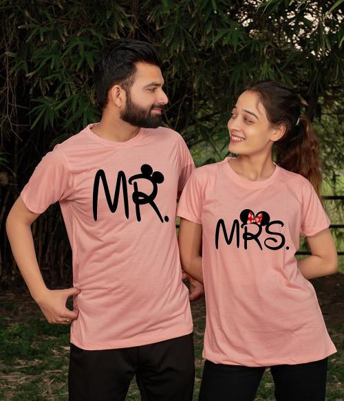 TAHIV Matching Couple T-shirts (Pack of 2) for Men & Women_(M-S)