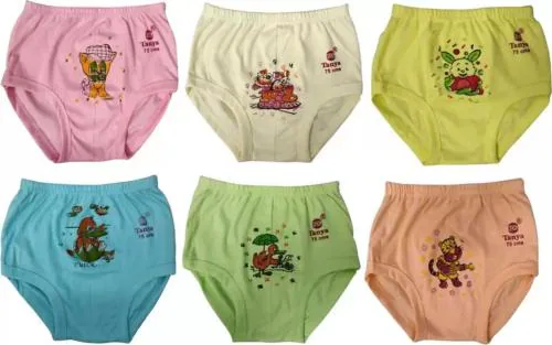 Kalora Cotton Kids Panties For Baby Boys/Baby Girls Pack of 6