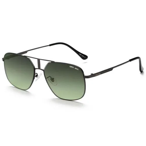 Grey Jack Double Green Polygon Sunglasses For Men And Women - Gj2350C6