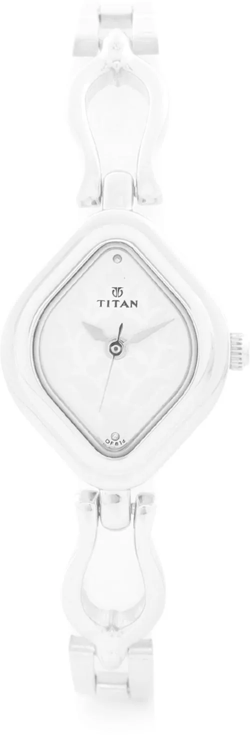 Titan Free Size Silver Dial Silver Strap Analog Watch For Women - (2536SM02)