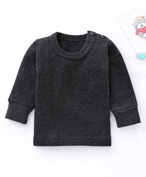 PYXIDIS Kids unisex thermal Wear tops D.GREY (6 - 9 Months)