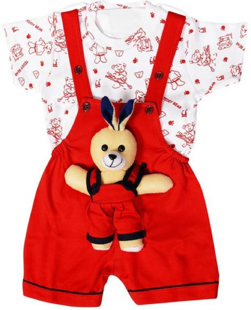 The Little Boy Striped Dungaree Set with Cotton Tshirt For Baby Boys