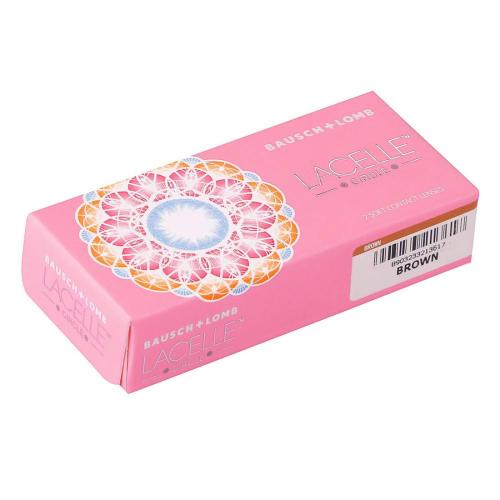 Bausch and Lomb Lacelle Monthly Disposable Contact Lens (-3.25, Brown, 2 Lenses)