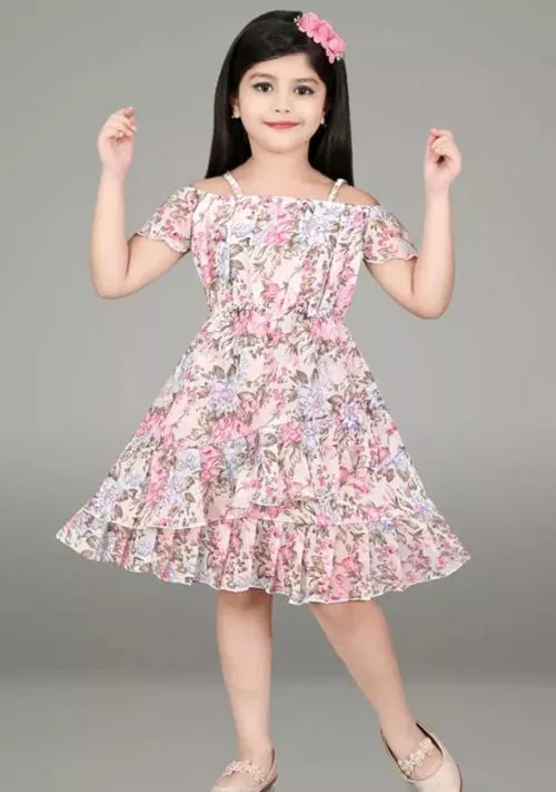 SOFT GIRLS FASHION Girls Midi/Knee Length Casual Dress