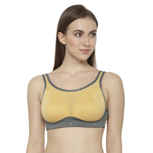 SOIE- Banana-Cream Extreme Coverage Medium Impact Spacer Cups Non Wired Bra-Banana-Cream-36C