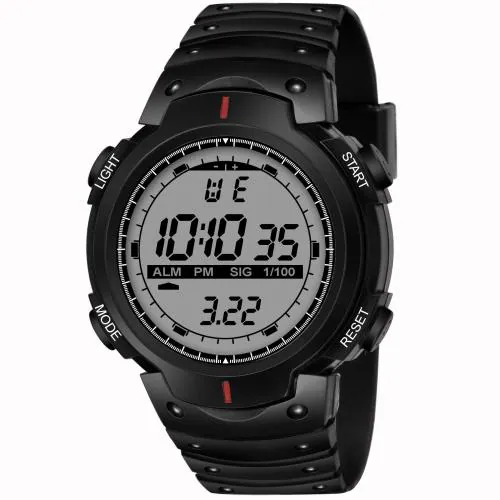 Frozil Shockproof Multi-Functional Black Strap Waterproof Digital Sports Watch for Men's Kids Watch for Boys - Watch for Men(TMX-BLACK)