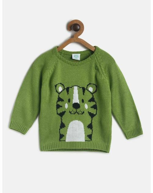 Buy MINI KLUB Baby Boys GreenSweater Online at Best Prices in India
