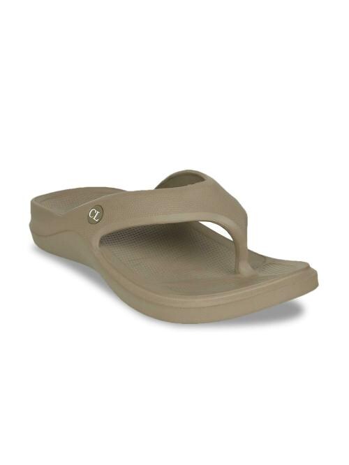Carlton London Beige Flip flops for Women