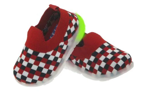 Coolz Kids Unisex Casual Knitted Shoes with LED Light LED-4 for 9-24 Months Boys and Girls