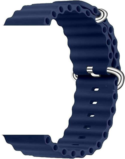Strombucks Navy Blue Silicone Watch Strap for Series Ultra, 8, 7, 6 and 5 205mm