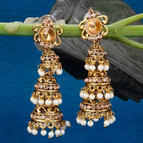 Sukkhi Eye-Catchy Gold Plated Jumaki Earring For Women