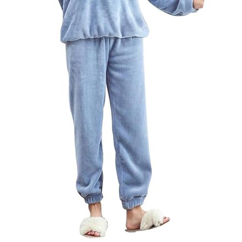 DONSON Girls Winter Woolen Warm Fleece Pajamas Night Pant Lounge Pant Free Size (28 till 32) Skyblue Color