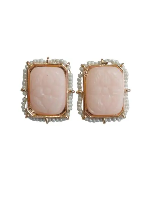 CUTE VENOM Pink Rhinestones Earrings for Women and Girls | Party Wear Earrings | Casual Earring