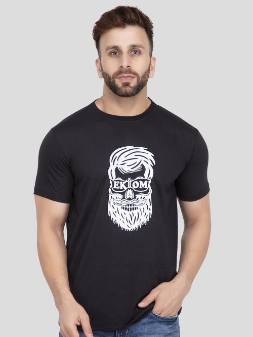 Ekom Beard Man Half Sleeve Tshirt - Black
