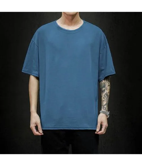 Smartees Solid Oversized Tshirt for Men